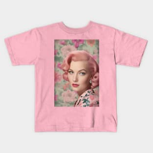 1950s Glam Woman Kids T-Shirt